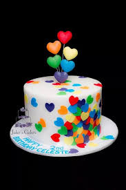 Hearts Balloons Cake Cakes Rainbow Layer Cakes Girl Cakes Rainbow Cake