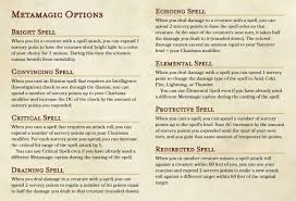Additional Metamagic Options For Sorcerers We Got Extra Invocations For Warlocks Why Not Extra Metamagics Unearthedarcana