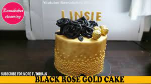Black Rose Gold Birthday Wedding Cake Design Ideas Decorating Tutorial Video Youtube