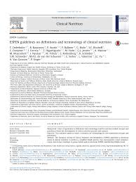 Pdf Espen Guidelines On Definitions And Terminology Of Clinical Nutrition