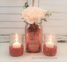 Baby Shower Centerpiece Rose Gold Party Rose Gold Centerpiece Rose Gold Baby Shower