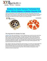 As tortoise breeders, we specialize in captive bred tortoise for sale. Calameo Snakes For Sale Versus Tortoises For Sale Which Makes A Better Reptile Pet