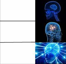 Galaxy Brain 3 Brains Meme Template