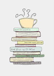 I Love Books And Coffee Print Kitchen Art Illustration Books And Reading Book Art Tea Cafe Art Drawing For Book L Coffee And Books Tea And Books Book Art