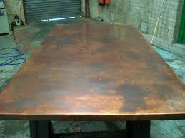 17 Bronze Aged Copper Table Top Variation Of Patina Finish 160cm X 90cm In 2020 Copper Top Table Copper Table Zinc Table