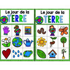 Tracer un point à droite du centre avec un angle de 27 à 30 d° puis percez un trou. Bingo En Francais Le Jour De La Terre