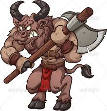 Cartoon Minotaur With Axe Vector Clip Art Illustration With Simple Gradients All In A Single Layer Eps10 File Cartoon Vector Graphics Design Vector Monster