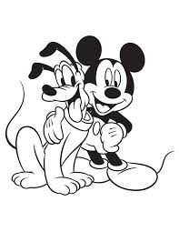 Mickey Mouse And Pluto Are Best Friend Coloring Page Minnie Mouse Coloring Pages Mickey Mouse Coloring Pages Disney Coloring Pages