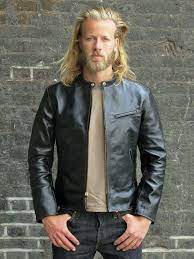 The Flat Head Horsehide Leather Cafe Racer Black The Flat Head Brands Raw Japanese Selvedg Cafe Racer Clothing Cafe Racer Jacket Japanese Selvedge Denim