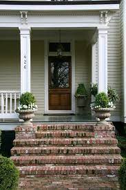 47 Cozy Farmhouse Front Door Design Ideas That You Need To Try Brick Porch Front Door Steps Porch Steps