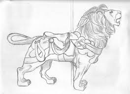 Carousel Lion Abc Coloring Pages Animal Drawings Abc Coloring