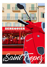Affiche Faisant Partie De La Collection Saint Tropez Travel Posters Saint Tropez Vintage Travel Posters