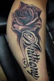 See more ideas about rose tattoo, tattoos, rose tattoos. Tattoo Uploaded By Christian Rose Tattoo With Husbands Name Anthony 901888 Tattoodo