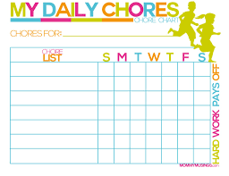 free printable kids chore rewards chart daily copy childrens