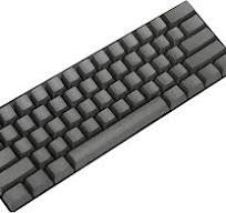 NPKC Blank Thick PBT OEM Profile 61 ANSI Keycaps for MX Switches Mechanical  Keyboard (Dark Gray)(Only Keycap)