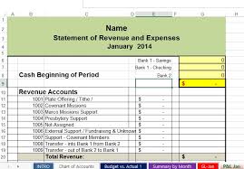 Free Spreadsheets To Track Church And Non Profit Expenses