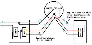 There is no diode in a ceiling fan, usually the white wire is the common or neutral , the blue is for lighting and the black. Ceiling Fan 3 Way Light Single Switch Fan Existing Rough In Can I With Diag Doityourself Com Community Forums