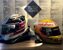 This is the first time hamilton has introduced the color purple to his helmet with the same areas being first yellow. Lewis Hamilton Helmet History