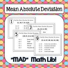 Mean Absolute Deviation Math Lib Distance Learning Middle School Math Fun Maths Activities Middle School Math Lessons