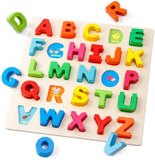Coogam Wooden Alphabet Puzzle Letters Peg Board Sorting Abc Blocks Matching Game Montessori Jigsaw Wooden Alphabet Puzzle Alphabet Puzzles Wooden Alphabet