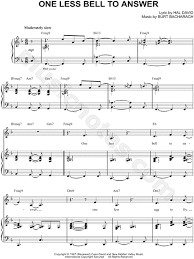 With mae whitman, lucy hale, timothy dalton, jeff bennett. Steve Tyrell One Less Bell To Answer Sheet Music In F Major Download Print Sku Mn0134784