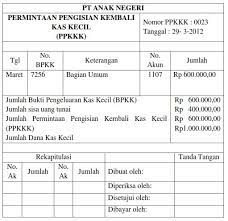 Sedangkan dana kas kecil merupakan pengeluaran yang wajib dilakukan dengan cepat dan dapat. Si1114469057 Widuri