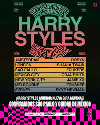 🚨 ¡HARRY STYLES ANUNCIA NUEVA GIRA MUNDIAL! TOGETHER TOGETHER TOUR 2026  🫂🪩 Confirmadas en la región Ciudad de México este 31 de Julio y 1 de  Agosto y São Paulo, con fechas,