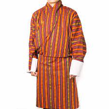 The bhutanese hoist the gho to knee length and hold it in place with a woven cloth belt called a kera. Traditional Bhutanese Gho National Dress Of Bhutan Bhutan Gho Druksell Com
