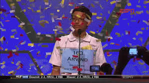 Serious Spelling Bee Winner In Confetti Gif Wifflegif