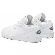 Pantofi Nike Air Jordan 1 Low Gs 553560 101 White Black White Jordan 1 White Air Jordans Jordan 1 Low