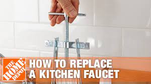 If you have any questions about your home diy projects, stop by the forum on our website and ask. How To Replace A Kitchen Faucet With Two Handles The Home Depot Youtube