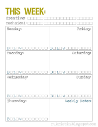 Rukristin Papercrafts Weekly Calendar Template Weekly Calendar Printable Weekly Calendar Template Free Printable Weekly Calendar