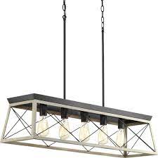 4.7 out of 5 stars. Progress Lighting Briarwood Collection Five Light Linear Chandelier P400048 143 The Home Depot