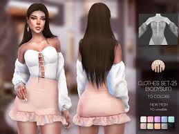 With sims 4 hair mods, you can customize your player's major appearance element that allows you to make your roleplay more unique and engaging. The Sims Resource Clothes Set 25 Bodysuit Bd106