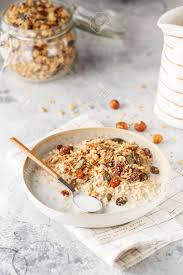 Maybe you would like to learn more about one of these? Organic Homemade Granola Cereal With Oats Nuts And Dried Berries Muesli In A Glass Jar Healthy Vegan Breakfast Or Snack Copy Space For Text Proper Nutrition Concept Breakfast Cereal Stock Photo Picture