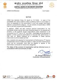 Notice format cbse class 12. Cbse 12th Results 2020 Check Cbse 12th Compartment Exam Details Here Over 87 000 Students To Appea