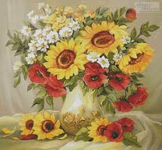 These beautiful and bright flower patterns are perfectly fit to be stitched onto any cushion cover or reusable shopping bag. Artecy Cross Stitch Flowers Of Summer Cross Stitch Pattern To Print Online