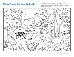 God Made The Animals Hidden Pictures Children S Bible Activities Sunday School Activities For Kids Hidden Pictures Childrens Bible Activities Sunday School Activities