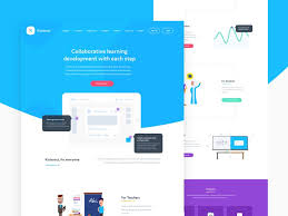 Education Platform Website Landing Page Collaborative Learning Web Design