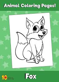 Customize your coloring page by changing the font and text. Fox Coloring Page Animal Coloring Pages 10 Minutes Of Quality Time