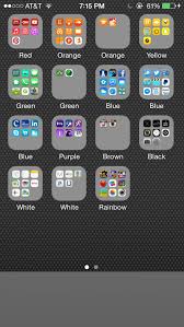 Apps Organized By Color Organization Apps Phone Organization Iphone Organization