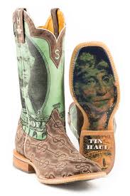 Tin Haul Mens Deuce Take The Money And Run Sole Cowboy Boots