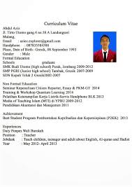 Perbedaannya adalah curriculum vitae berisi data lengkap mengenai seseorang. Download Contoh Resume Bahasa Melayu Yang Baik Pic Resume Format
