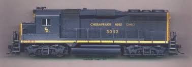 Image result for Federal Yellow 1956 Chesapeake and Ohio Railroad