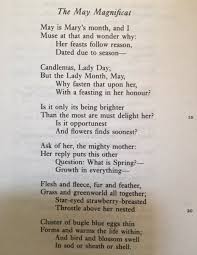 Word origin late 16th century: Dr James Whitehead On Twitter The First Six Stanzas Of A Poem That Has Special Resonance During Springtime Written By G M Hopkins Sj Stonyhurst As Part Of A May Tradition Rejected By