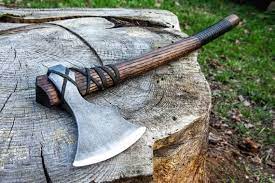 Viking Axe Hand Forged Steel Tomahawk Custom Hatchet Axe With Leather Case Carbon Steel Axe Camping Tool Best Gift Viking Axe Axe Forged Steel