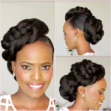 Updos are versatile, pretty, and usually very low maintenance. Natural Hair Bridal Style Updo Black Hair Information
