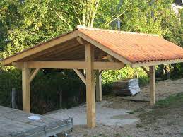 Carport Bois Toit 2 Pentes En Kit Ixora Voitures Akeliagarden The Baltic Post Backyard Pavilion Pergola Carport