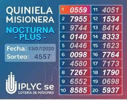 Ultimos resultados del sorteo de quinielas: Agencia 314 Extracto De Quiniela Misionera Nocturna Y Facebook