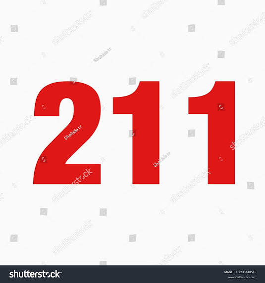 Red Number 211 Isolated On White Stock Illustration 2233448545 |  Shutterstock